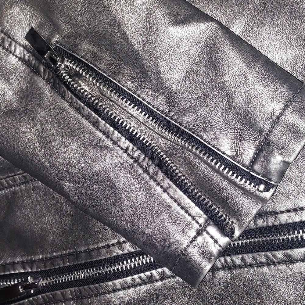 Baccini faux leather moto jacket - Picture 10 of 10